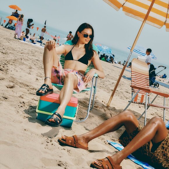 Steve Madden • Mayven Leather Flatform Slides • Women’s 8.5 • Black • NIB - Picture 8 of 12